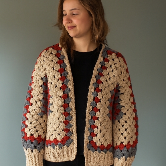 Sweaters - Handmade Crochet Woman's Cartigan.